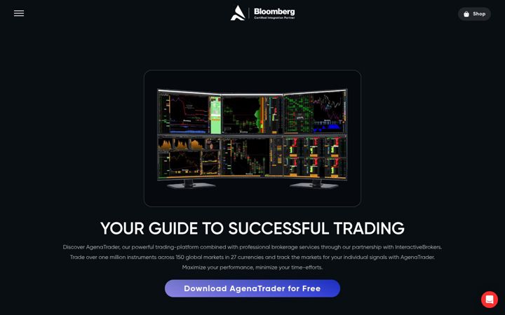 Screenshot of agenatrader.com