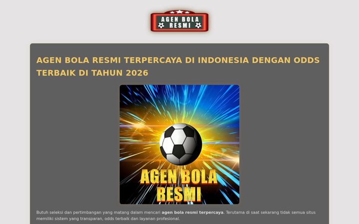 Zrzut ekranu agenbolaresmi.com