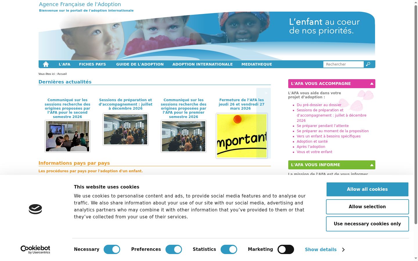 Screenshot des Einwilligungsbanners vor jeglicher Interaktion