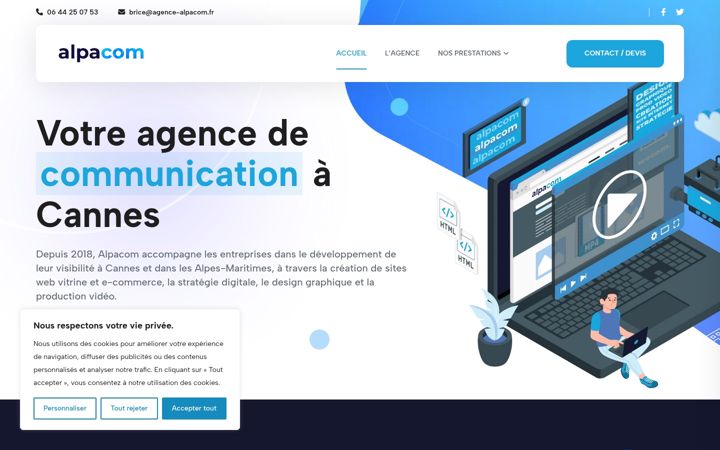 Screenshot of agence-alpacom.fr