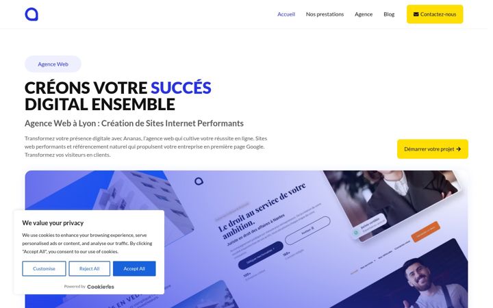 Screenshot of agence-ananas.com