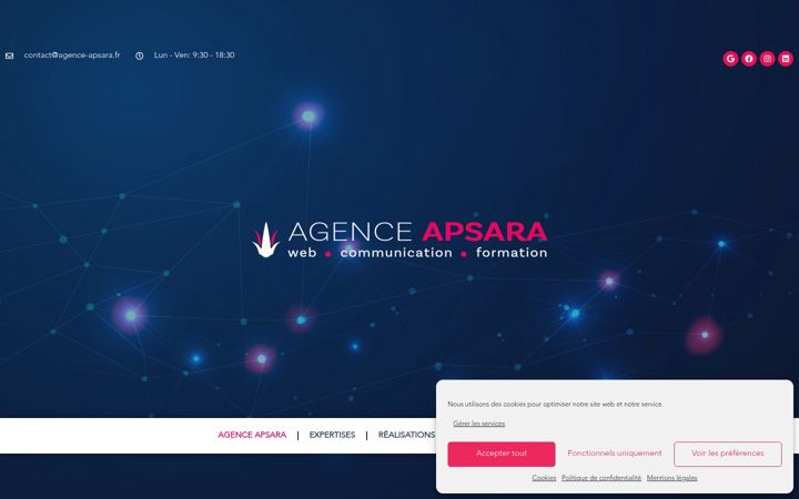 Skjámynd af agence-apsara.fr