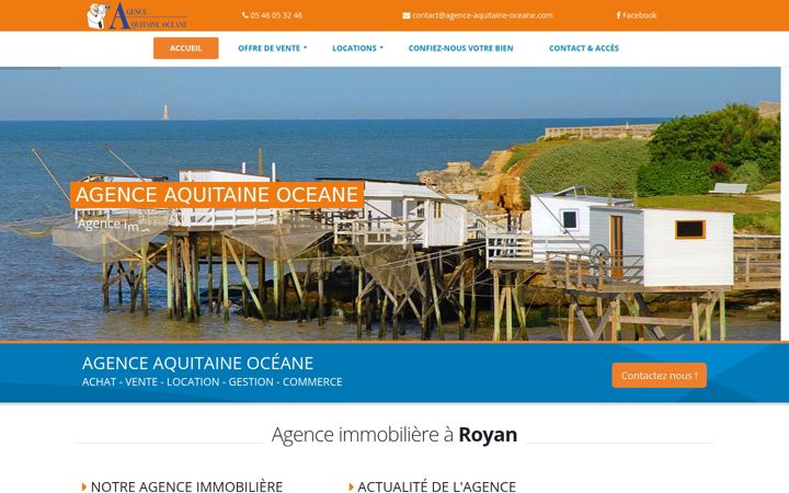 Captură de ecran a agence-aquitaine-oceane.com