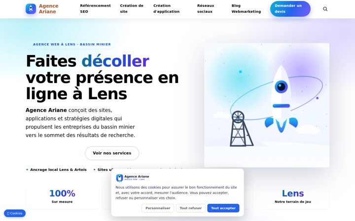 Screenshot of agence-ariane.fr