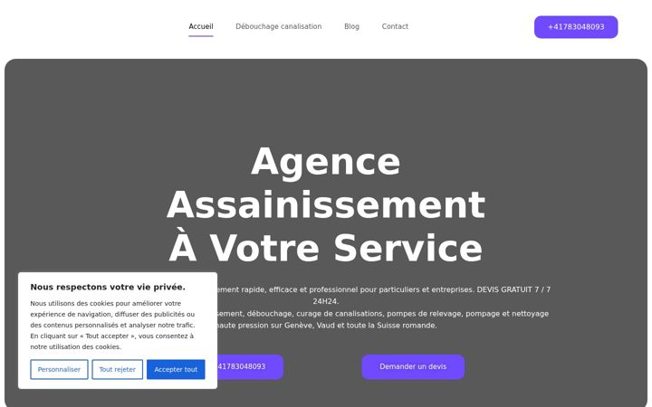 Screenshot of agence-assainissement.ch