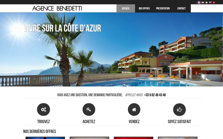 Screenshot of agence-benedetti.com