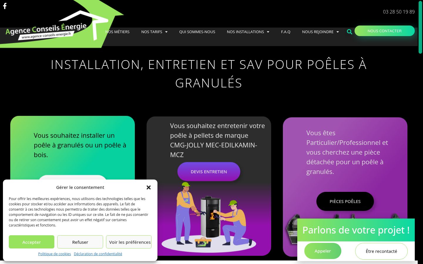 Screenshot tal-banner tal-kunsens muri qabel kwalunkwe interazzjoni