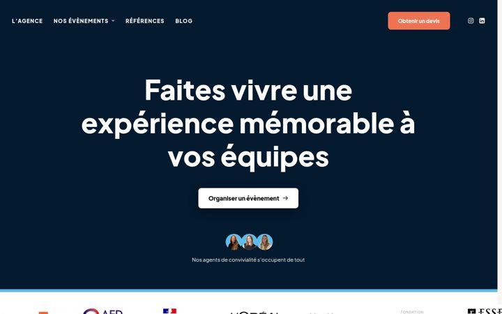 Screenshot of agence-convivialite.events