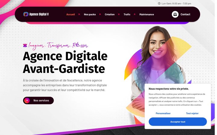 Screenshot του agence-digital-v.com
