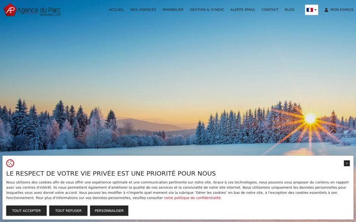 Screenshot του agence-du-parc.com