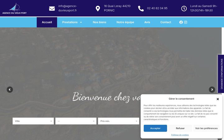Snímek obrazovky agence-duvieuxport.fr