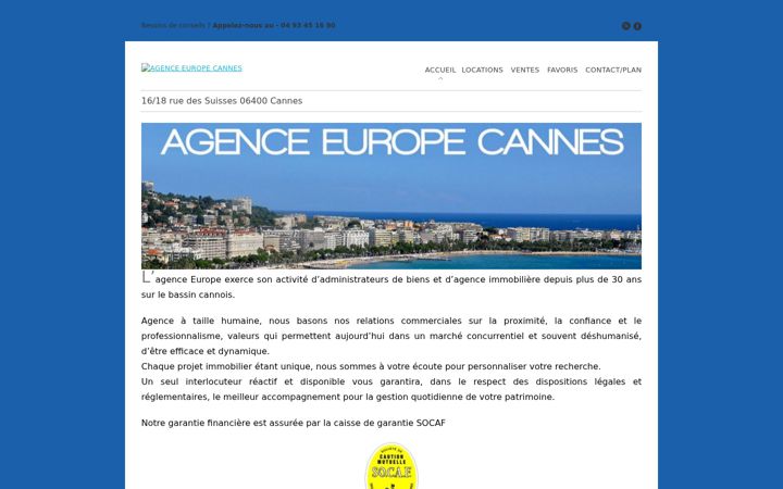 Screenshot του agence-europe-cannes.com