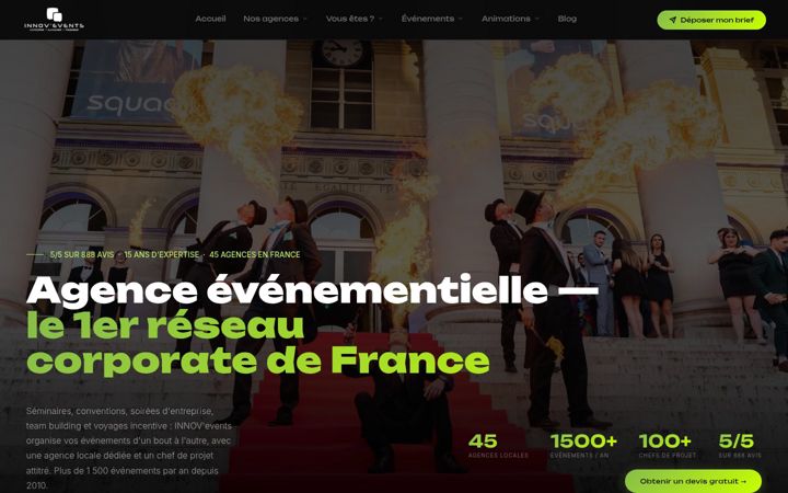 Snímek obrazovky agence-evenementielle-innovevents.fr