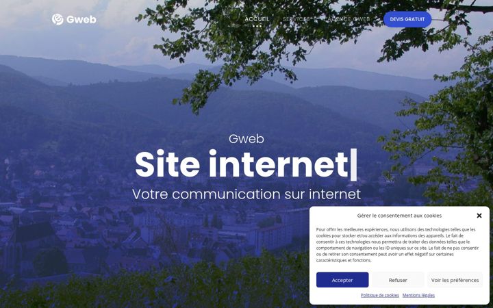 Skærmbillede af agence-gweb.fr