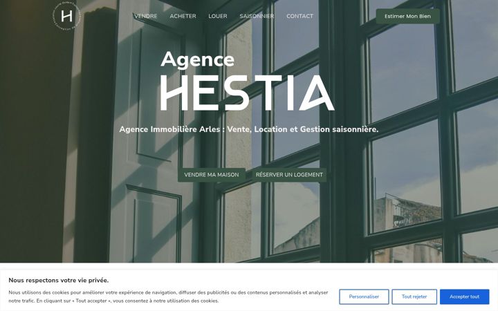 Screenshot von agence-hestia.com
