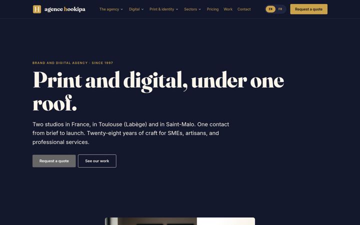 Screenshot of agence-hookipa.com