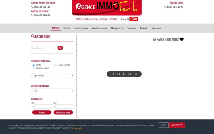 Screenshot του agence-immotech.com
