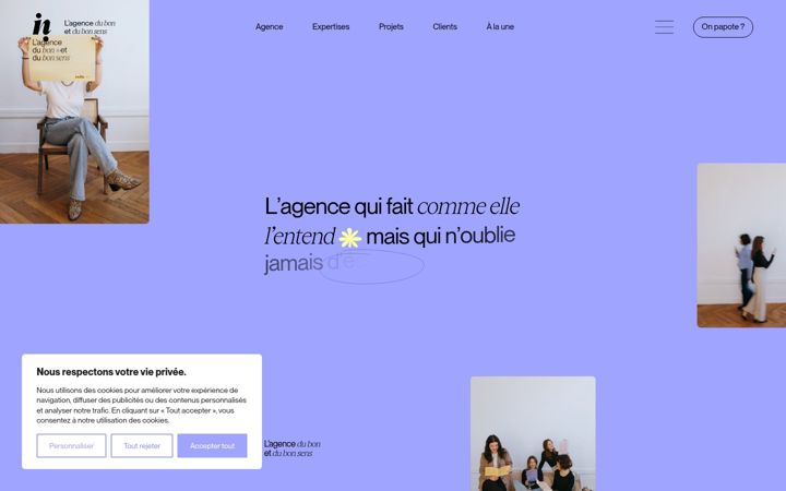 Snimka zaslona za agence-indie.fr