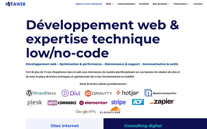 Screenshot von agence-iotaweb.fr