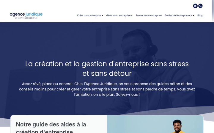 Snimka zaslona za agence-juridique.com