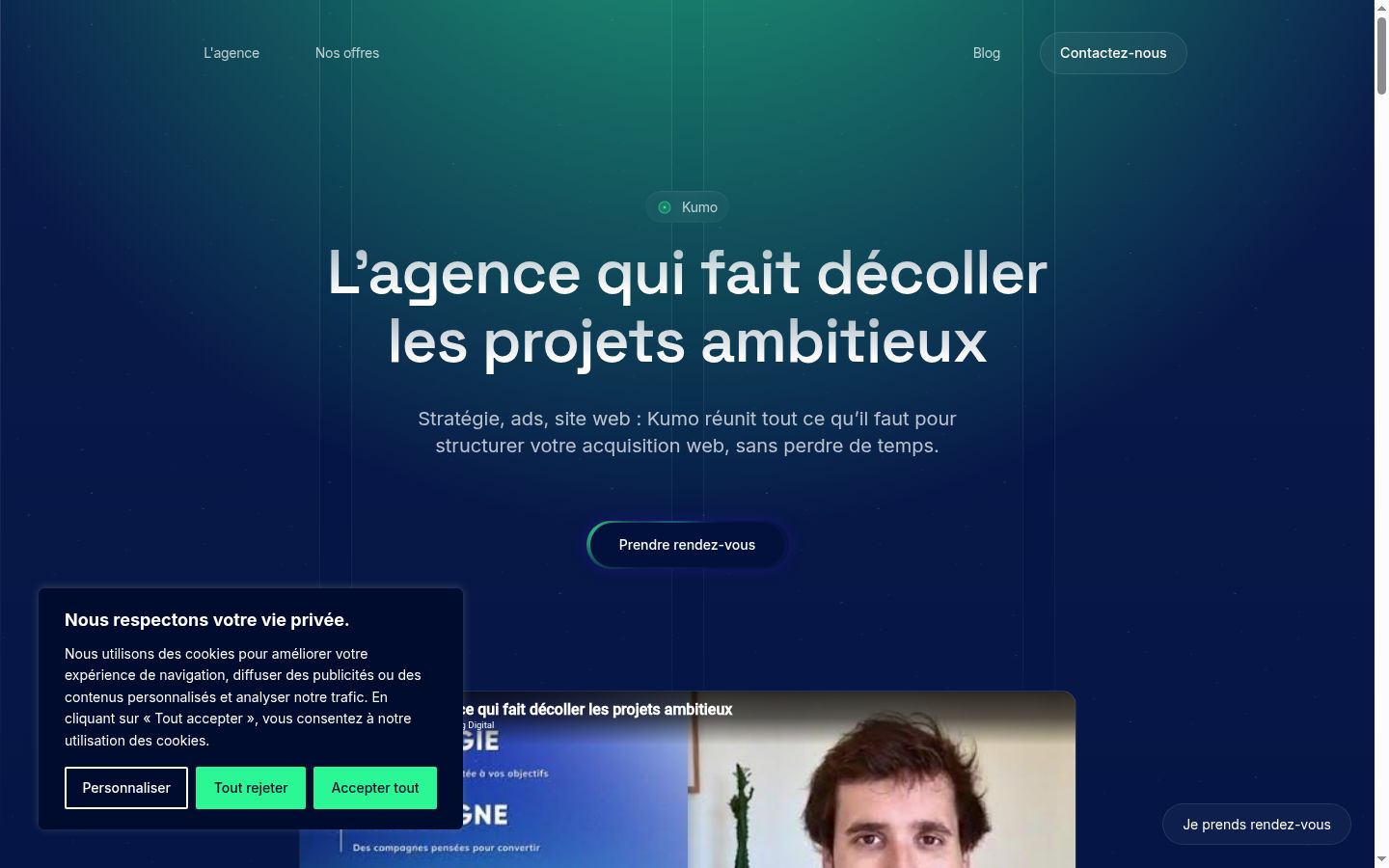 Screenshot van de toestemmingsbanner zoals getoond vóór enige interactie