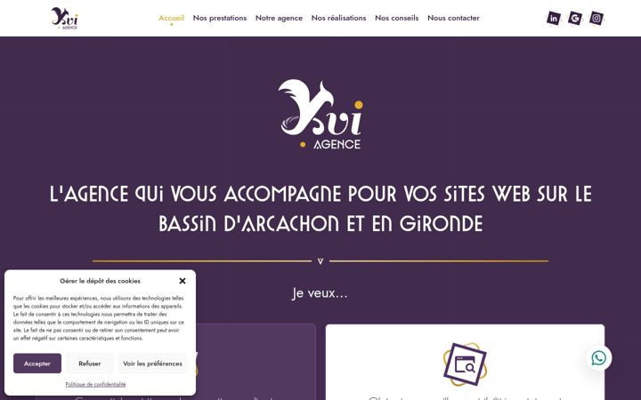 Snimka zaslona za agence-kvi.fr
