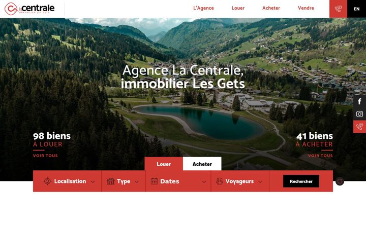 Screenshot of agence-lacentrale.com