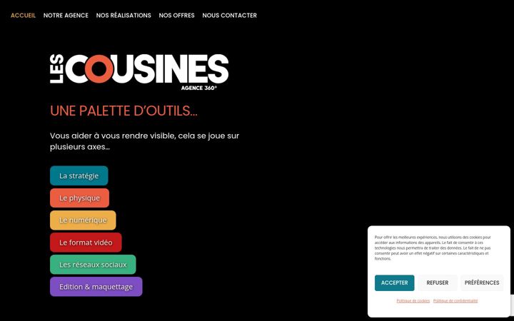 Screenshot von agence-les-cousines.fr