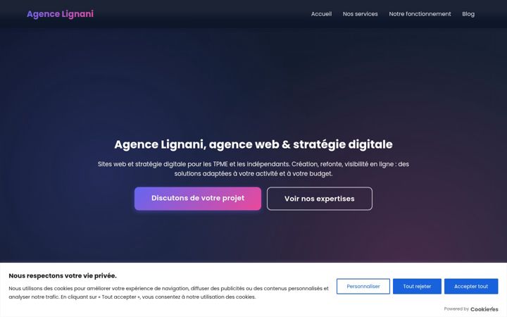 Screenshot von agence-lignani.com