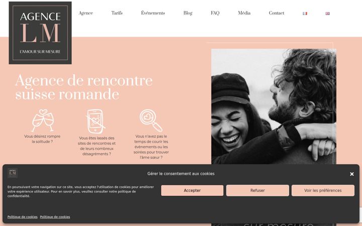 Screenshot of agence-lm.ch