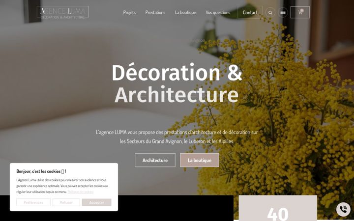 Screenshot von agence-luma.com