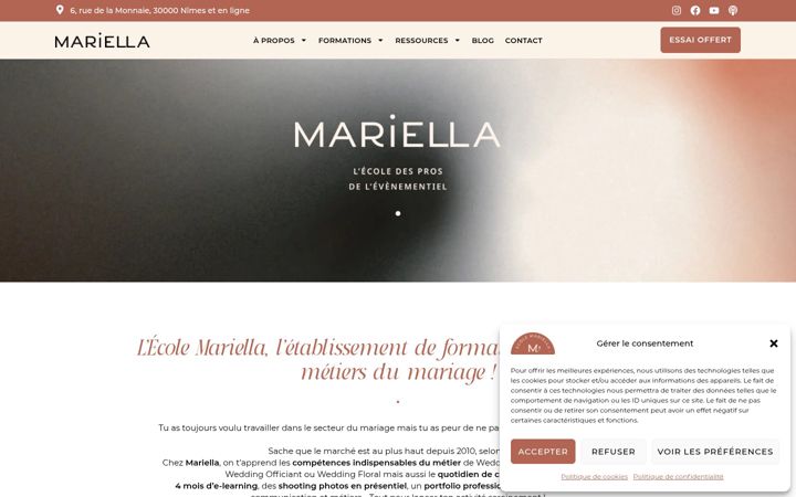 Screenshot of agence-mariella.com