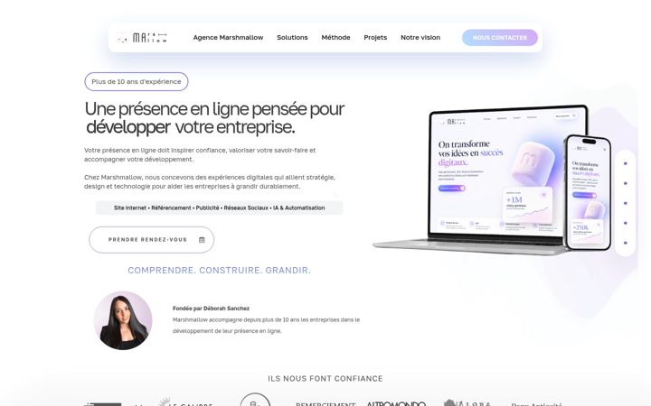 Screenshot of agence-marshmallow.fr