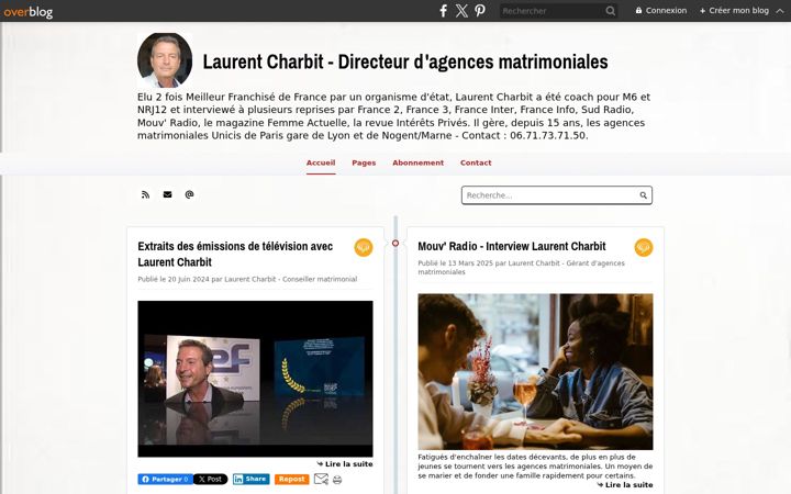 Screenshot of agence-matrimoniale-paris-laurent-charbit.com