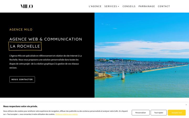 Capture d'écran de agence-milo.fr