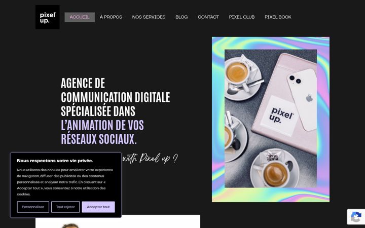 Captura de ecrã de agence-pixelup.com