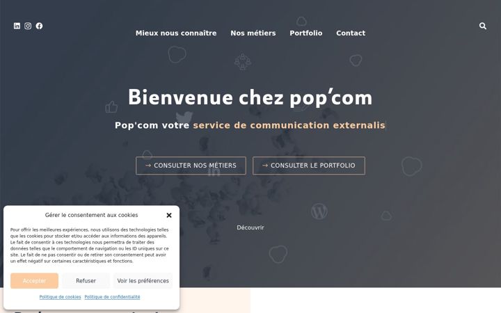 Screenshot of agence-popcom.com