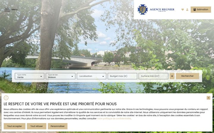 Screenshot of agence-regnier.com