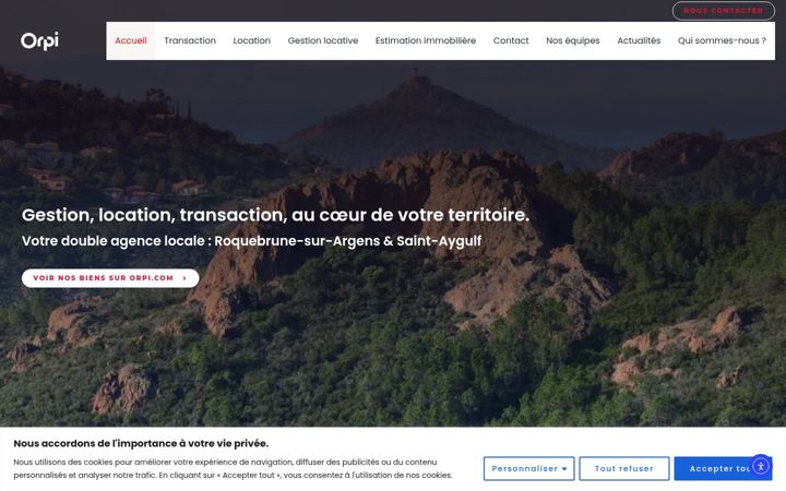Screenshot of agence-rocimmo.fr