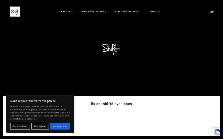 Captura de ecrã de agence-shift.com