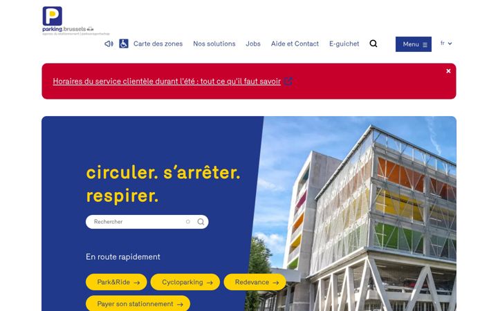 Captura de ecrã de agence-stationnement.be
