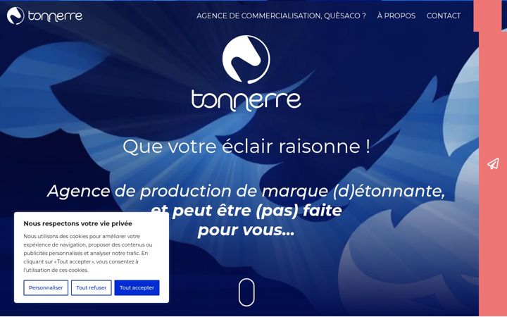 Skjámynd af agence-tonnerre.fr