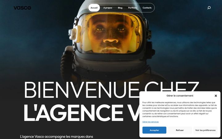 Skærmbillede af agence-vasco.com