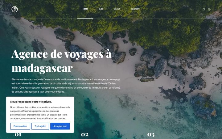 Skærmbillede af agence-voyages-madagascar.com