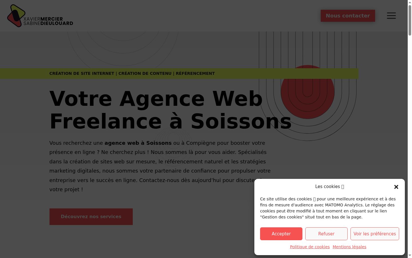 Screenshot of the consent banner shown before any interaction