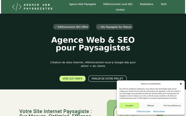 Skærmbillede af agence-web-paysagiste.fr