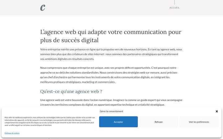 Screenshot of agence-web.be