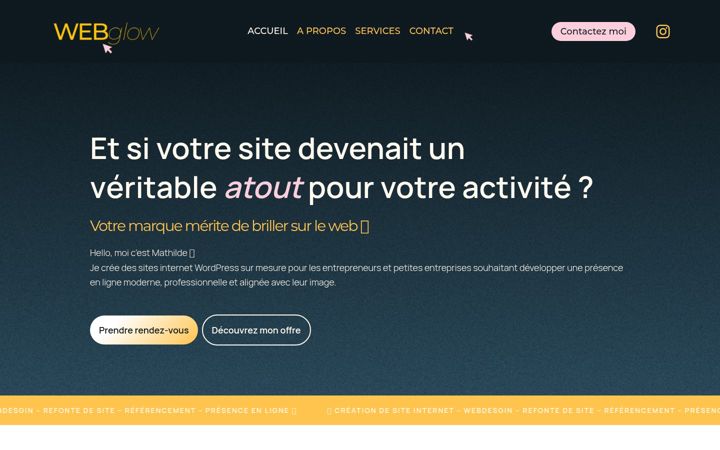 Screenshot of agence-webglow.com