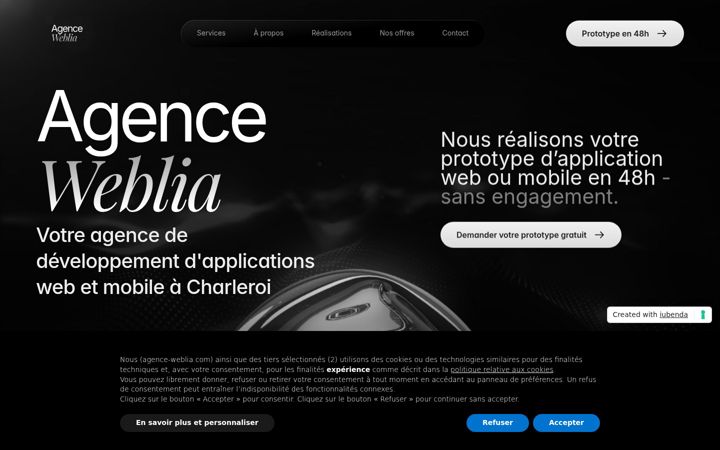 Skærmbillede af agence-weblia.com