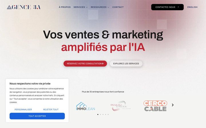 Capture d'écran de agence3a.ca
